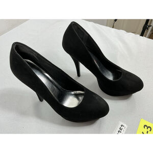 Womans CM Slipon Platform Pumps 9 M Black Stiletto Round Toe